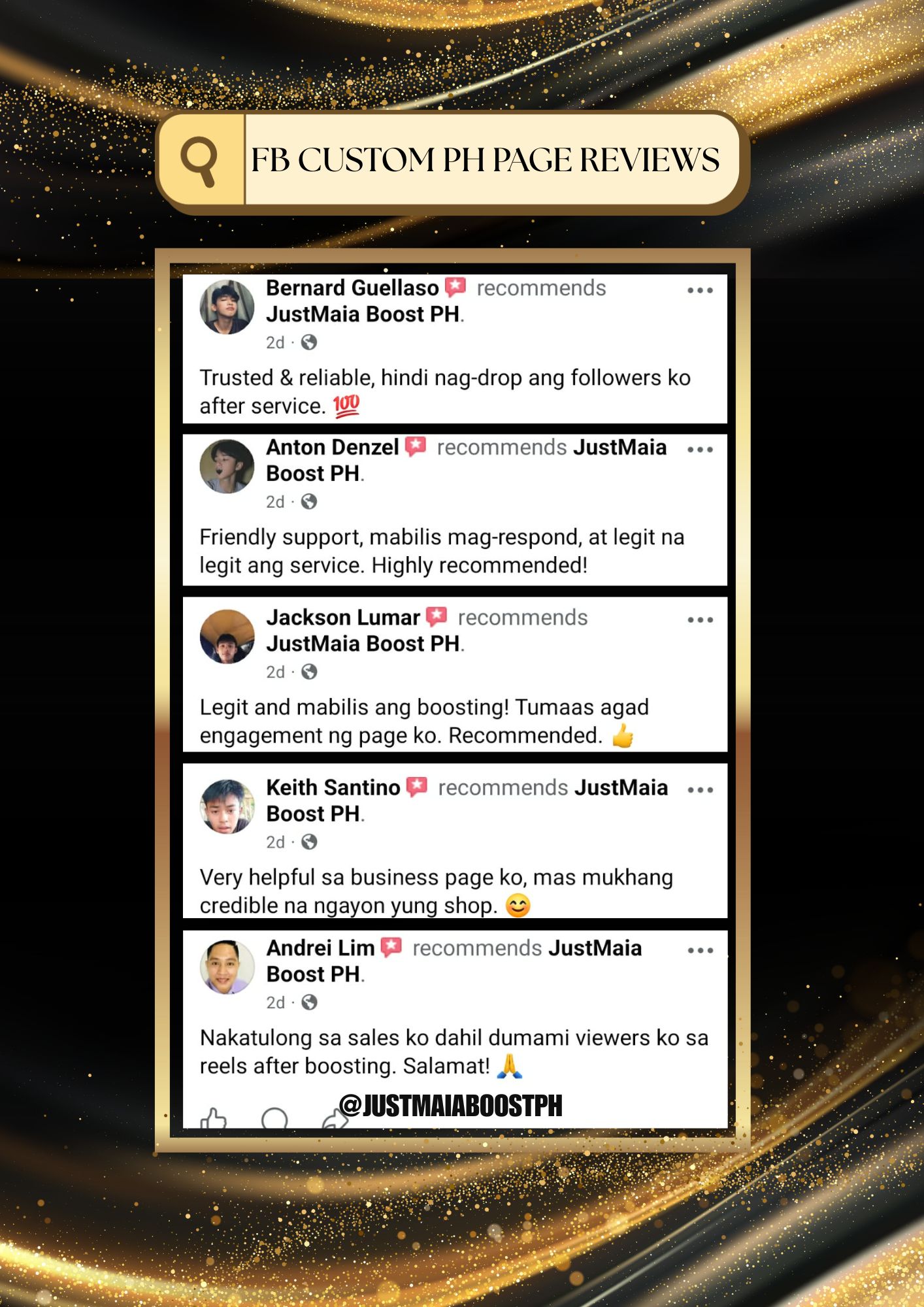 FB Custom PH Page Reviews