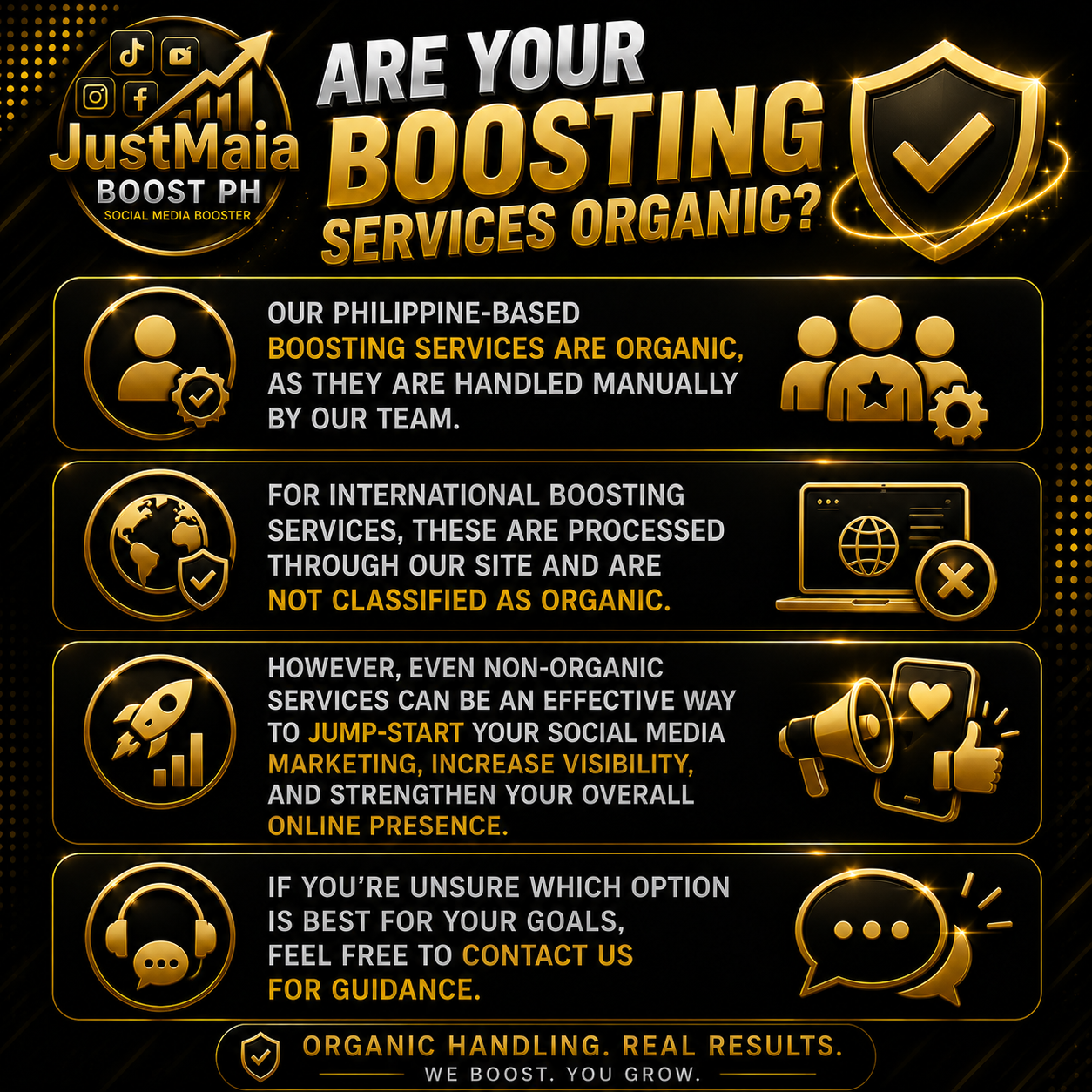 Organic boosting services visual