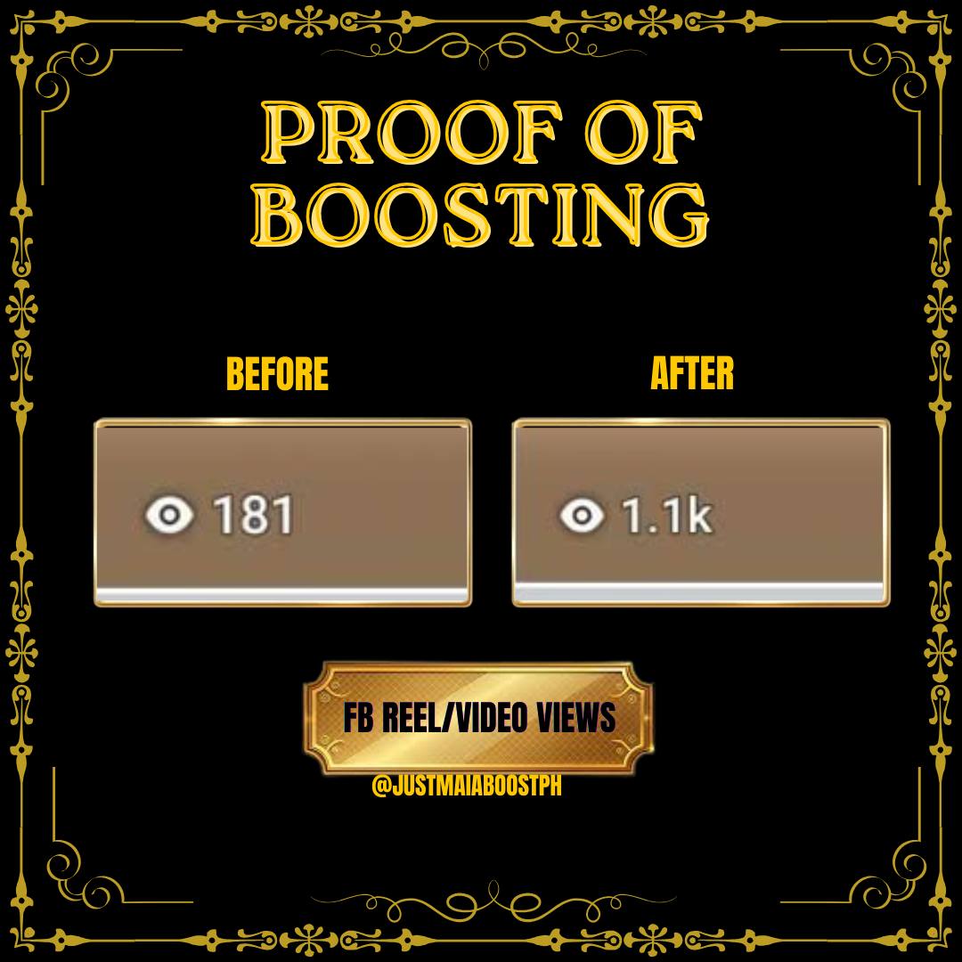 Proof of boosting โ FB Reel / Video Views